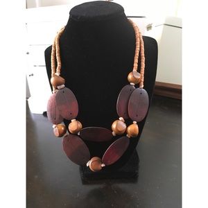 Wood And Stone Necklace
